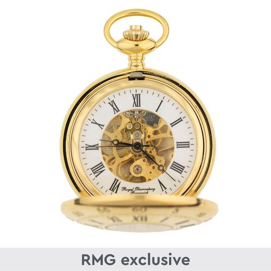 Royal Observatory Greenwich John Harrison's H4-Inspired Gold Pocket Watch Royal Museums Greenwich
