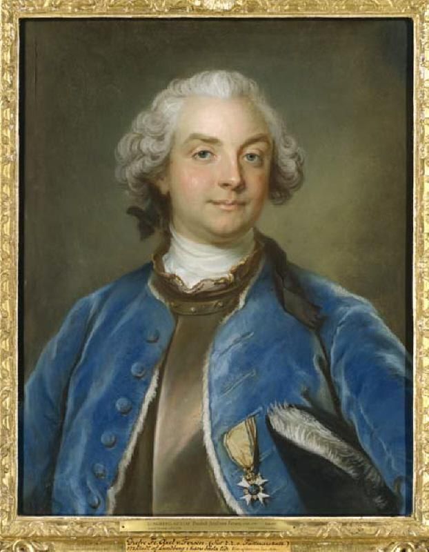Fredrik Axel von Fersen (1719-1794), count, national council, field marshal, colonel in german and french service, married to countess Hedvig Catharina De la Gardie