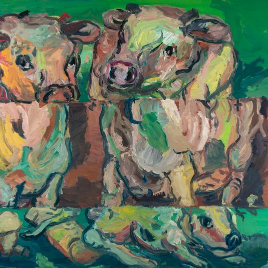 Drei Streifen / Zwei Kühe [Τρία μέρη / Δύο αγελάδες]