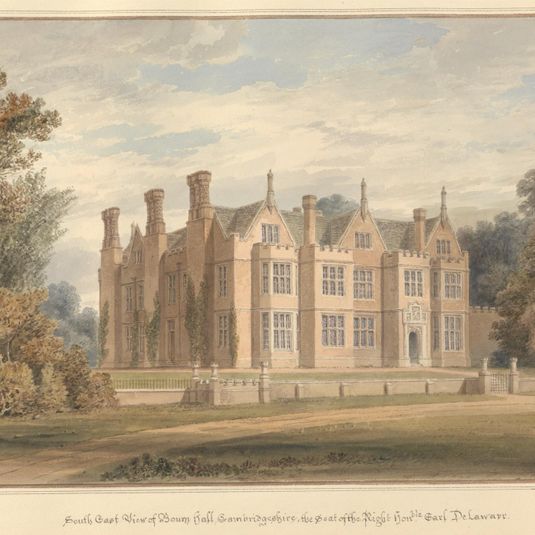South East View of Bourn Hall, Cambridgeshire, the Seat of the Right Hon'ble Earl DeLawarr