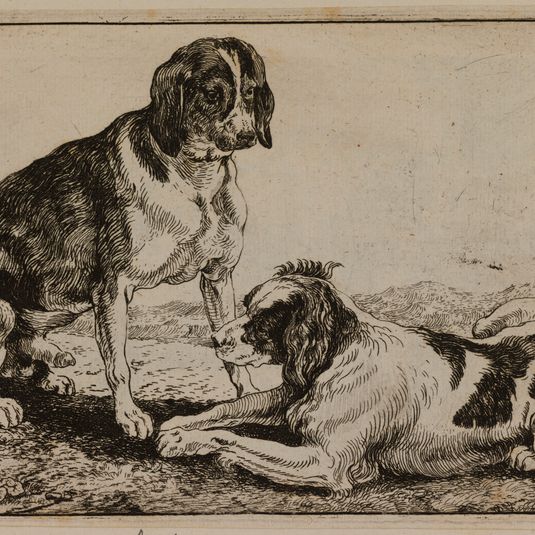 Les deux chiens en repos (Bartsch 6)
