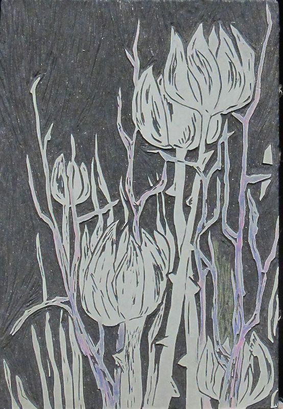 Untitled (Flower Printing Plate)