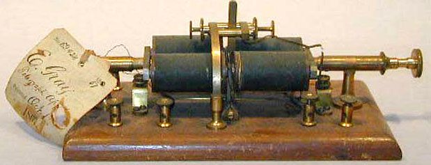 Gray telegraph relay patent model