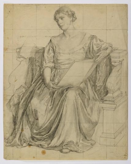 Untitled (Seated Draped Female Allegorical Figure)