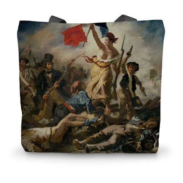 Eugène Delacroix - July 28. Liberty Leading the People (July 28, 1830) Canvas Tote Bag Smartify Essentials