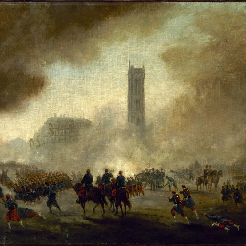 La tour Saint-Jacques, reprise par les troupes versaillaises