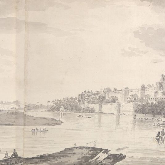 A View of the Fort of Agra on the River Jumna from the Northeast