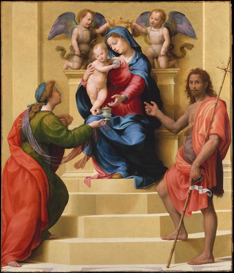 Madonna and Child Enthroned with Saints Mary Magdalen and John the Baptist