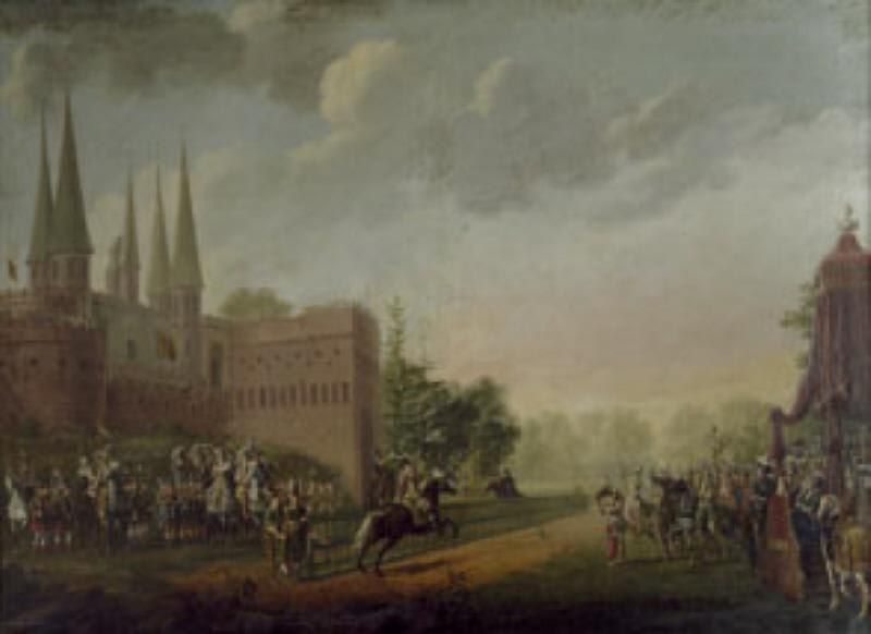 Karusell vid Drottningholm 1779. Erövringen av Galtarklippan.