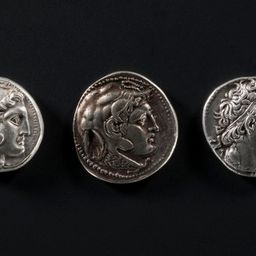 8. Silver coins depicting Alexander the Great, c.325–285 BC Ancient Egypt Rediscovered
