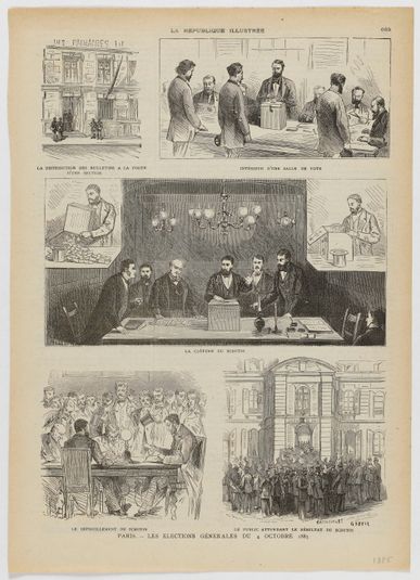 Paris. - Les élections générales du 4 octobre 1885.