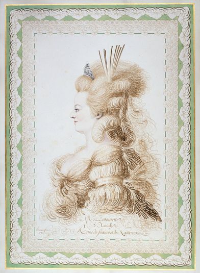 Portrait de Marie-Antoinette en buste et de profil
