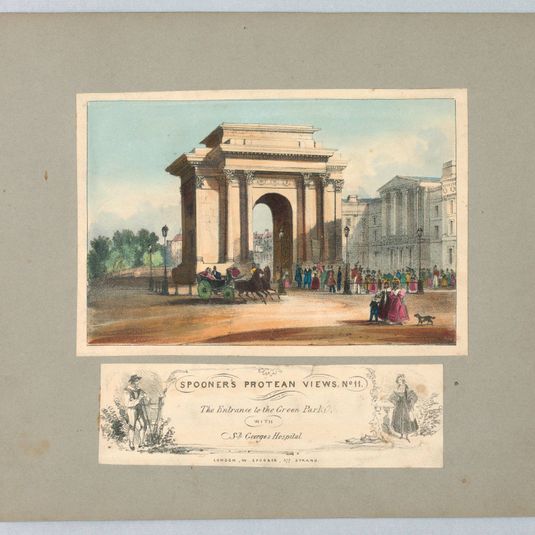 Optical Toy: "The Entrance to Green Park" (Spooner's Protean Views, no. 11)