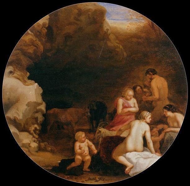 Nymphs and Satyrs by the Entrance to a Cave