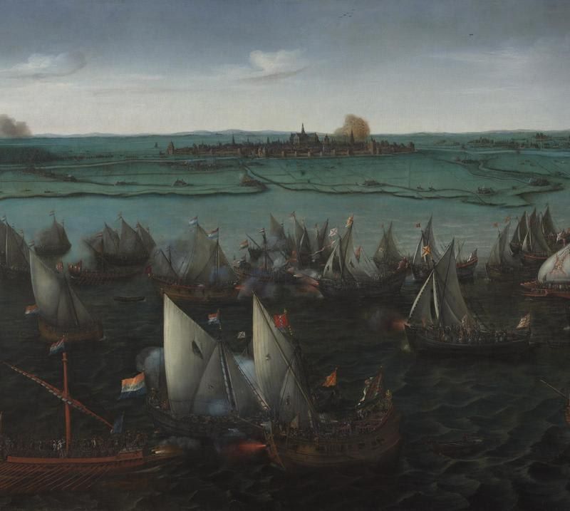 Battle between Dutch and Spanish Ships on the Haarlemmermeer