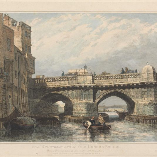The Southwark End of Old London Bridge