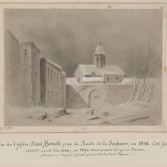Vue de l'église Saint-Benoît, en 1816.