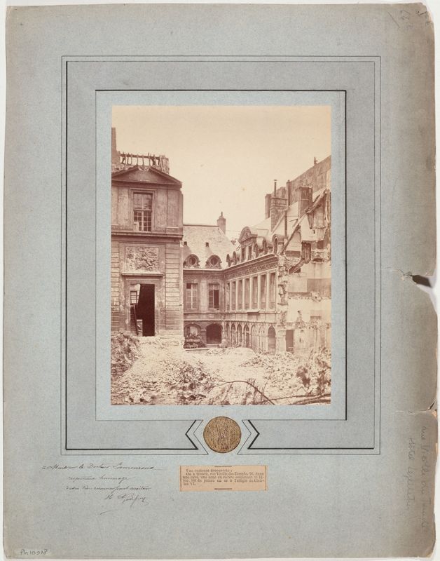 Ancien hôtel d'Effiat en démolition, 26 rue Vieille du temple, 4ème arrondissement, Paris.