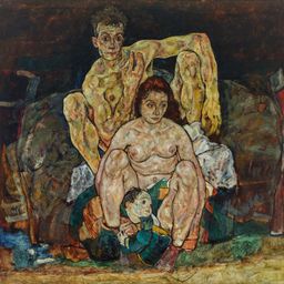 Egon Schiele, The Familyand "Picture this! The Belvedere Collection from Cranach to Lassnig" in international sign