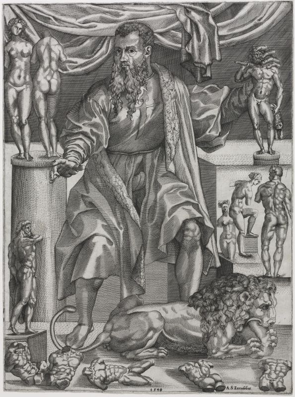 Portrait of Baccio Bandinelli with Lion