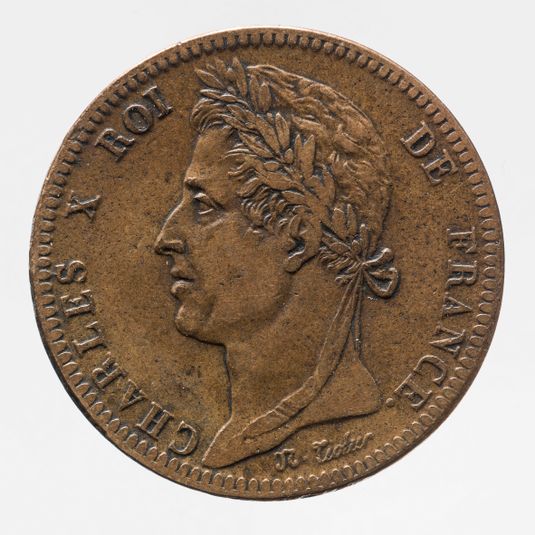 Pièce de 10 centimes des colonies francaises de Charles X, 1828