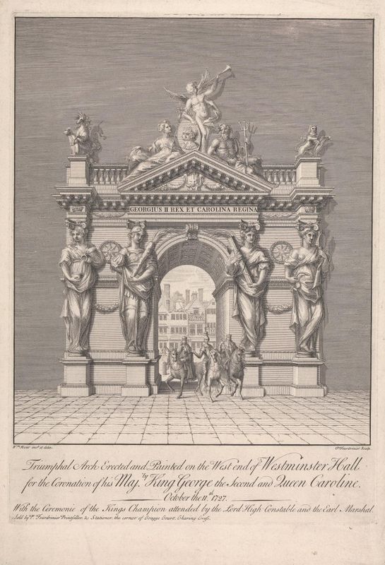 Triumpal Arch Erected and Painted on the the West End of Westminster Hall
