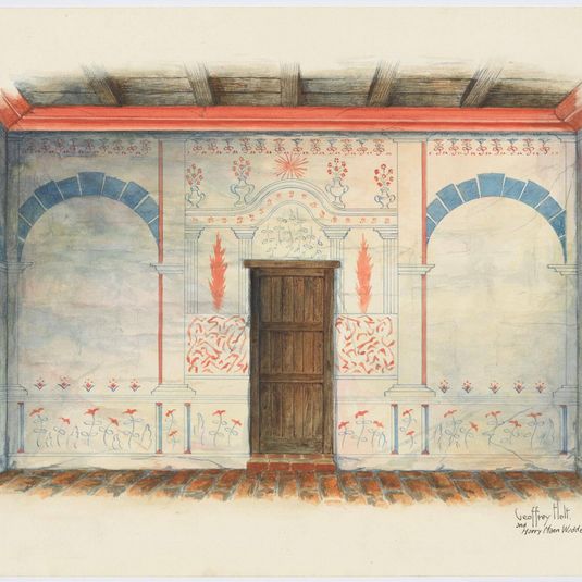 Restoration Drawing: Wall Painting; Door