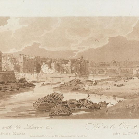 View of the City with the Louvre. 1802; Plate 3 from Views in Paris, the Emanuel Volume