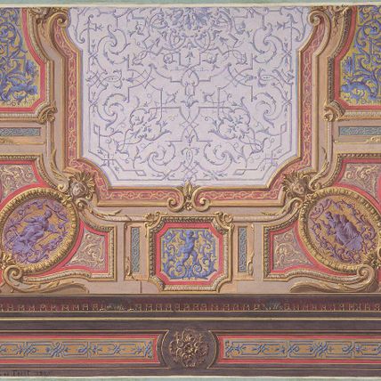 Design for Ceiling of Grand Salon, Hôtel Hope
