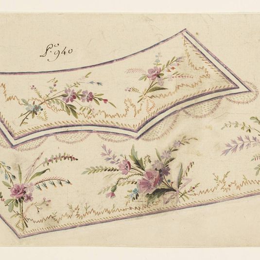 Design for the Embroidery of a Man's Waistocst, No. 940 of the "Fabrique de St. Ruf"
