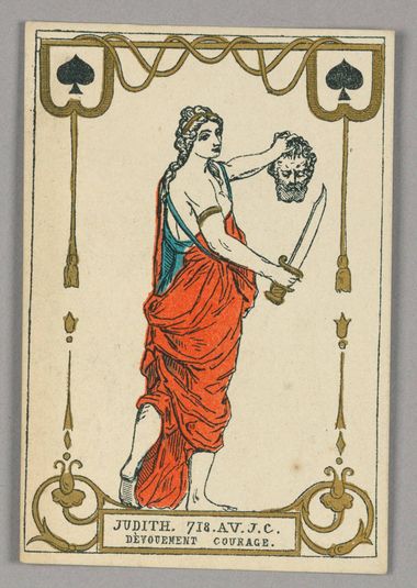 Judith (Devotion, Courage), Playing Card from Set of "Cartes héroïques" or "Des grands hommes"