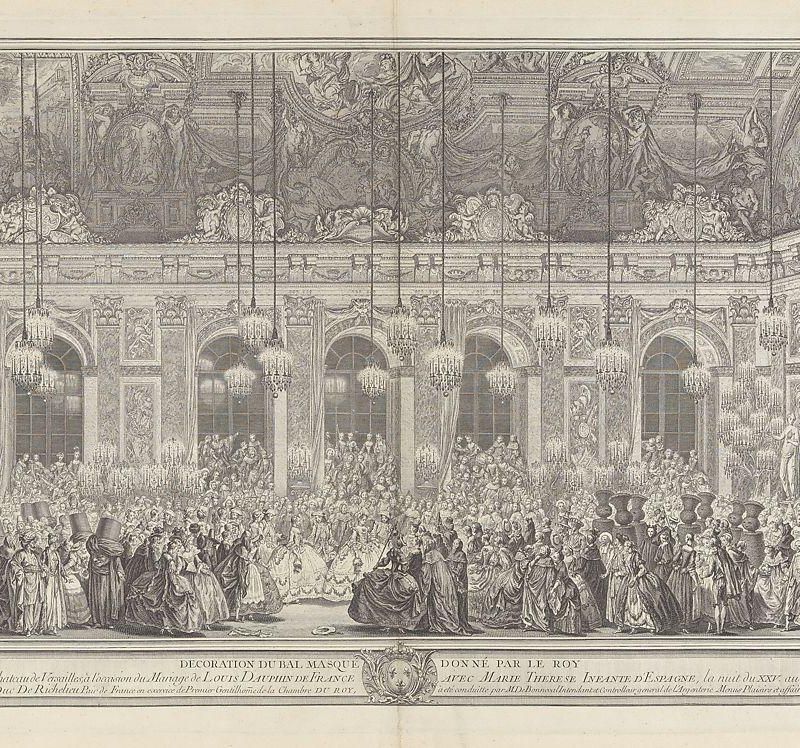 Decoration for a Masked Ball at Versailles, on the Occasion of the Marriage of Louis, Dauphin of France, and Maria Theresa, Infanta of Spain (Bal masqué donné par le roi, dans la grande galerie de Versailles, pour le mariage de Dauphin, 1745)