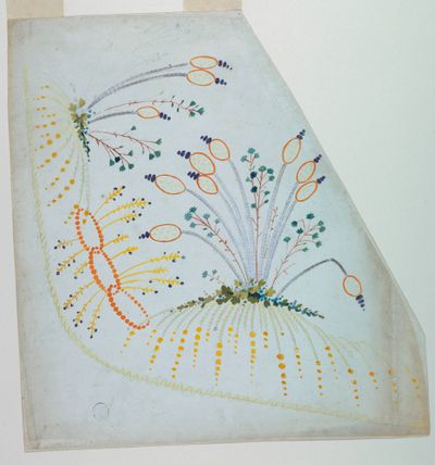 Design for the Embroidery of a Lady's Overskirt of the "Fabrique de St. Ruf"