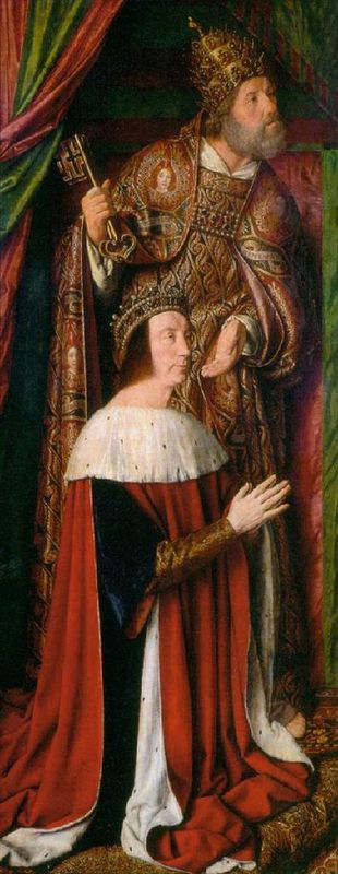 Peter II de Beaujeu of Bourbon with St. Peter -  left wing of the Bourbon Altarpiece