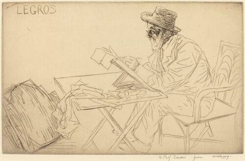 Alphonse Legros Sketching