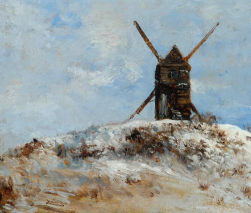 A Windmill:  effect of snow