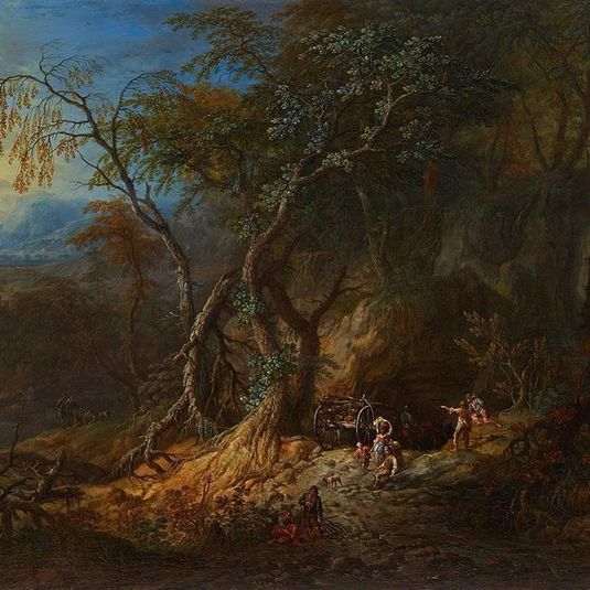 Forest Landscape with an Open Vista at Left