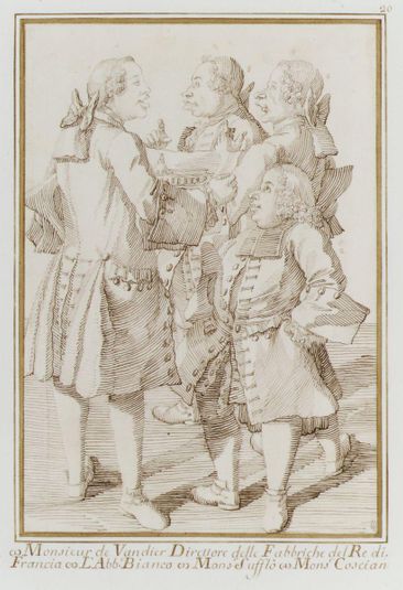 The Marquis de Vandières, Abbé Jean-Bernard Le Blanc, Germain Soufflot, and Charles-Nicolas Cochin, the Younger