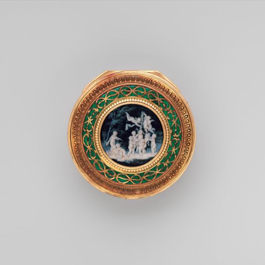 Snuffbox with scenes of putti at play