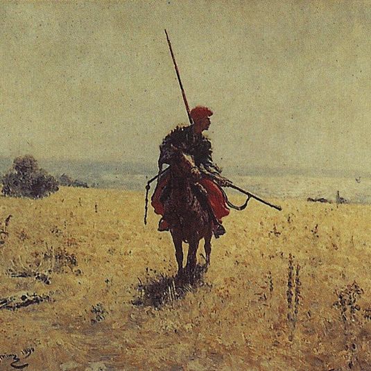 Cossack in the steppe