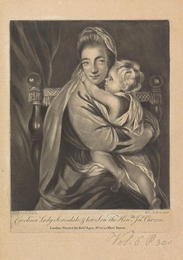 Caroline Curzon (née Colyear), Lady Scarsdale and Her Son, Honourable John Curzon