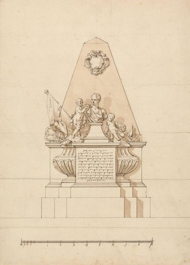A Monument (male bust with military emblems)