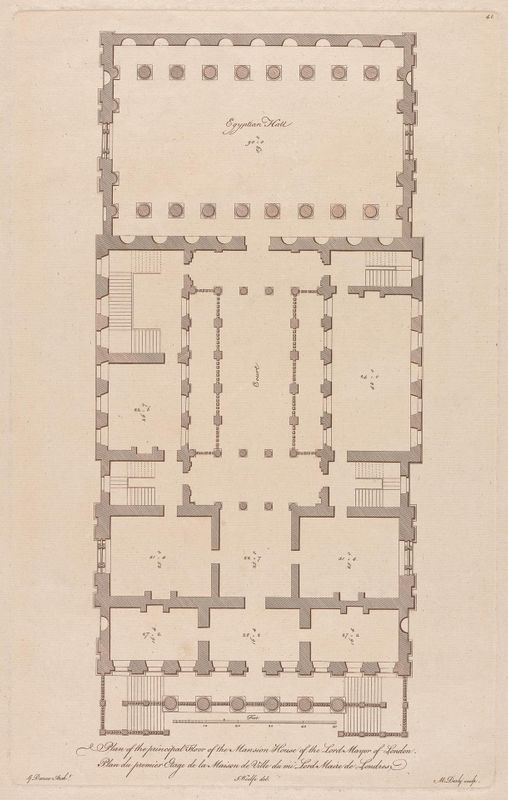 Plan of the Mansion House, London