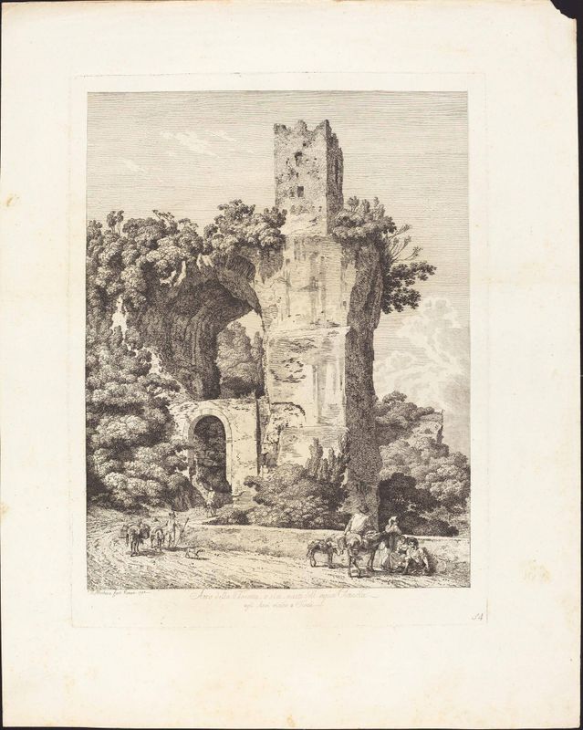 Arco della Toretta o sia parte dell'acqua Claudia, agli Arci vicino a Tivoli