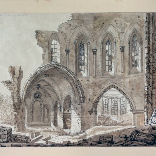 Démolition de l'église Sainte-Geneviève, 23 rue Clovis, actuel 5ème arrondissement, en 1807