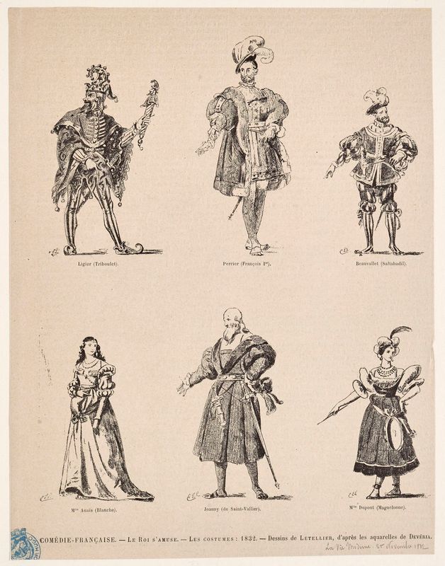 [Le Roi s'amuse] Les costumes de 1832 - La Vie Moderne du 25 Novembre 1882
