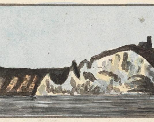 The Needles Bearing East (one of five drawings on one mount)