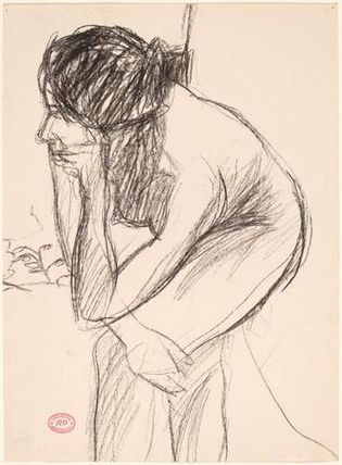 Untitled [nude resting her elbow on her left knee]