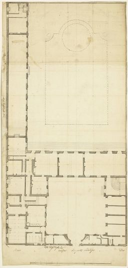 Plan de l’hôtel Bautru de Serrant sur la rue Neuve-des-Petits-Champs en 1719