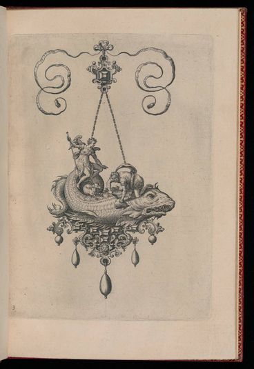 Plate 3, from Bullarum Inaurium etc. Archetypi Artificiosi Pars Altera (Pendants, Earrings, etc. Designs of the Most Skillful Nature, Part Two)